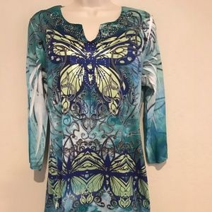 Tunic Macys JM collection size MED EUC!